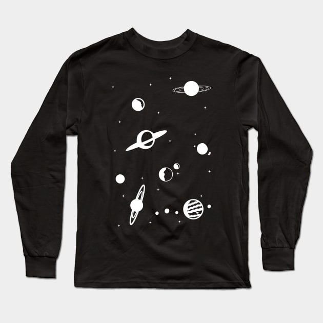 Planets Long Sleeve T-Shirt by Javisolarte